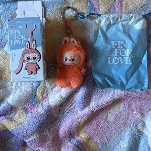 Orange Furry Keychain with Cute Character